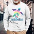 Sandbridge Beach Virginia Tie Dye Batik Loggerhead Turtle Long Sleeve T-Shirt Gifts for Old Men