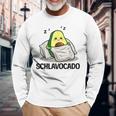 Schlavocado Official Sleep Pyjamas Sleep Avocado Gray Langarmshirts Geschenke für alte Männer