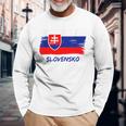 Slovak Flag Slovakia Team Fan Jersey Langarmshirts Geschenke für alte Männer