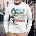 Snake Serpent Nur Ein Junge Die Schnnen Loves S Langarmshirts Geschenke für alte Männer