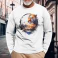 Tigre Animal Amante Arte Montañas Animal Tigre Camiseta de manga larga Regalos para ancianos