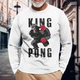 Vintage King Pong Ping Pong Tavolo Da Ping Pong Gioco Maglietta a maniche lunghe Regalos para ancianos