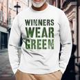 Vintage Winners Wear Green Summer Camp Boss War Game Long Sleeve T-Shirt Gifts for Old Men