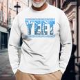 Vintage Yeet Yeet Quotes Blu Maglietta a maniche lunghe Regalos para ancianos