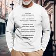 Vuoto Pieno Completo Poesie Maglietta a maniche lunghe Regalos para ancianos