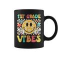 1St Grade Vibes Smile Face Back To School Girls First Grade Coffee Mug
