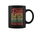 3 Años De Aniversario Regalos Para Él Pareja Romántica Tercera Boda Taza de café