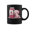 Axolotl Strawberry Milk Retro Kawaii Japan Axolotl Tassen