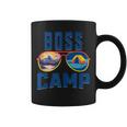 Boss Friend Camp Vacation Retro Camping Summer Sunset Tent Coffee Mug