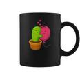 Carino Cartoon Cactus E Palloncino Abbraccio Amore Tazze