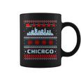 Chicago Flag City Skyline Chicago Fan Ugly Christmas Sweater Coffee Mug