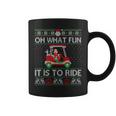 Christmas Oh What Fun It Is To Ride Golf Lover Ugly Sweater Coffee Mug