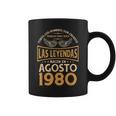 Cumpleaños Hombre Regalos Las Leyendas Agosto 1980 Taza de café
