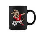 Dabbing Dog Tunisia Soccer Bandiera Tunisina Calcio Tazze