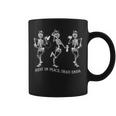 Dancing Skeleton Peace Dead Ends Hairstylist Halloween Coffee Mug