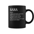 Definición De Sara Nombre Personalizado Sara Divertido Cumpleaños Cuello Taza de café