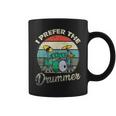 Divertido Rock Music Band Drum Player Retrointage Taza de café