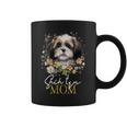 Donna Shih Tzu Mamma Carinointage Fiori Floreale Cane Mamma Con Collo A Tazze