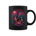 Alien And Bigfoot Campfire Moon Ufo Adventure Hiking Coffee Mug