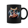 Cat Eating Pizza In Space Kitty Galaxy Coffee Mug