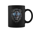 Lion Lovers Wearing Glasses Retro Vintage Style Coffee Mug