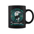 Hockey Sobre Hielo Soy Un Niño De Hockey Como Un Niño Normal Pero Mucho Más Fresco Taza de café