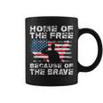 Home Of The Free Because Of The Brave Vintage Military Coffee Mug