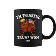I'm Thankful Trump Won Thanksgiving Trump Autumn Turkey 2024 Coffee Mug