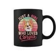Just A Girl Who Loves Corgis Cute Corgi Dog Girl Coffee Mug