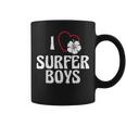 I Love Surfer Boys For Surfing Girls Coffee Mug