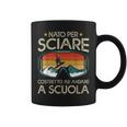 Maglia Sciatore Nato Per Sciare Costretto Ad Andare A Scuola Tazze