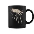 Mano Y Cristales Astronomía Mística Luna Tatuaje Cuello Taza de café