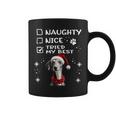 Niedlicher Whippet-Hund Weihnachten Naughty Nice Tried My Best Tassen