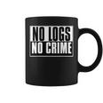 No Registros No Crimen Divertido Cibercrimen Hacker Hacking Taza de café