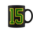 Número 15 Sporterde Amarillo Número 15 Taza de café