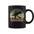 Papasaurus 3 Bambiniintage Retro Sunset Divertente Papà Dinosauro Tazze