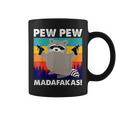 Pew Pew Madafakas Crazy Mapache Gun Regalos Divertidos Taza de café