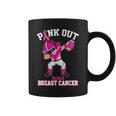 Pink Out Tackle Breast Cancer Awareness Dabbing Football Coffee Mug