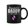 Promoted To Daddy Est 2024 Fathers Day First Time Dad Girl Coffee Mug