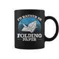 Retro Id Rather Be Folding Paper Divertente Origami Tazze