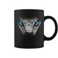 Serpiente Animal Motivo Ojos Azules Arte Serpiente Taza de café
