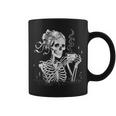 Skeleton Messy Bun Coffee Halloween Coffee Lover Mom Coffee Mug