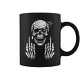 Skull Skeleton Middle Finger Adult Humour F You Tassen