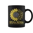 Spina Bifida Awareness Month Sunflower Ribbon Coffee Mug