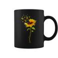 Sunflower Sarcoma Cancer Awareness Yellow Ribbon Support Coffee Mug