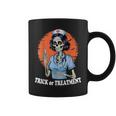 Trick Or Treatment Halloween Nurse Skeleton Ghost Coffee Mug