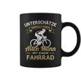 Underschatz Niemals Einen Old Mann Mit Einem Cycling Tassen