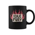 Ver Impresión Trasera Idle Fury Fuego Tatuaje Japonés Tigre Taza de café