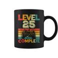 Video Gamer Nivel 25 Completo Retro 25 Aniversario De Bodas Taza de café