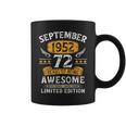 Vintage 1952 Regalo Uomo Compleanno 72 Anni Settembre 1952 Tazze